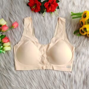 Font Button Bra (Beige)
