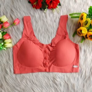 Font Button Bra (Pink)